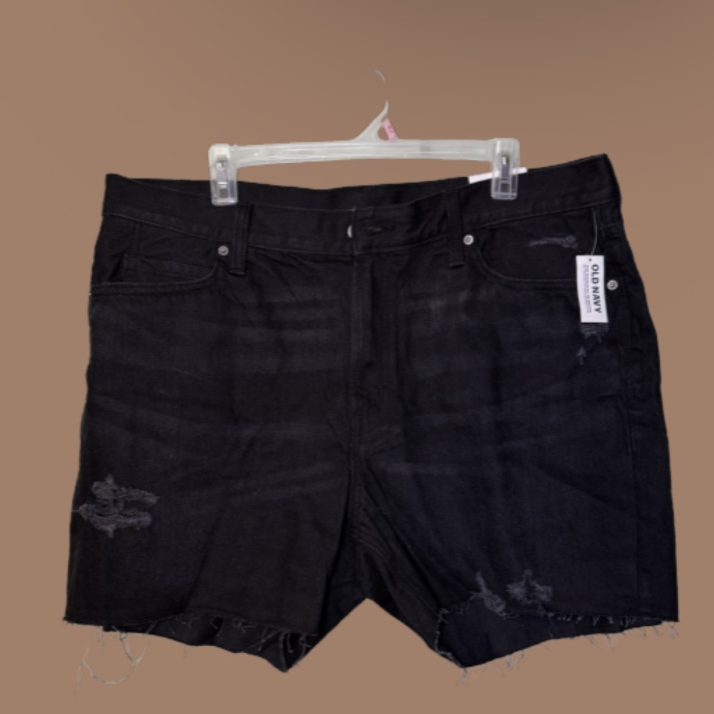 Old Navy BlackDistressed Denim Shorts